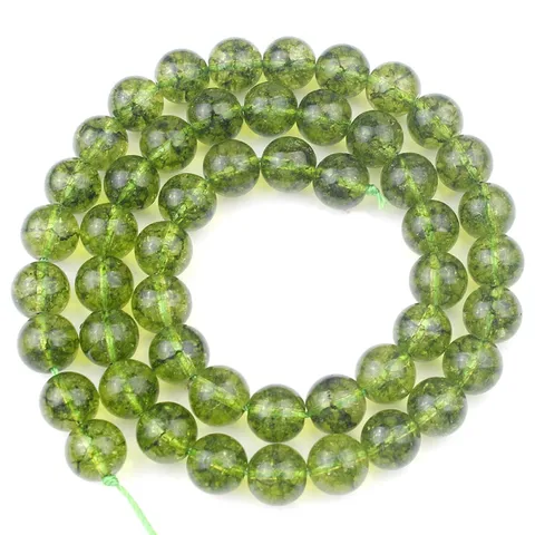 Бусины кварцевые АА из натурального камня, граненые круглые бусины зеленого перидота для изготовления ювелирных изделий «сделай сам», аксессуары для браслетов 15 дюймов