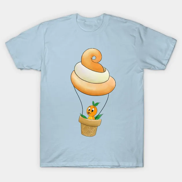 Мужская футболка маленький оранжевый птица соковыжималка для цитрусовых