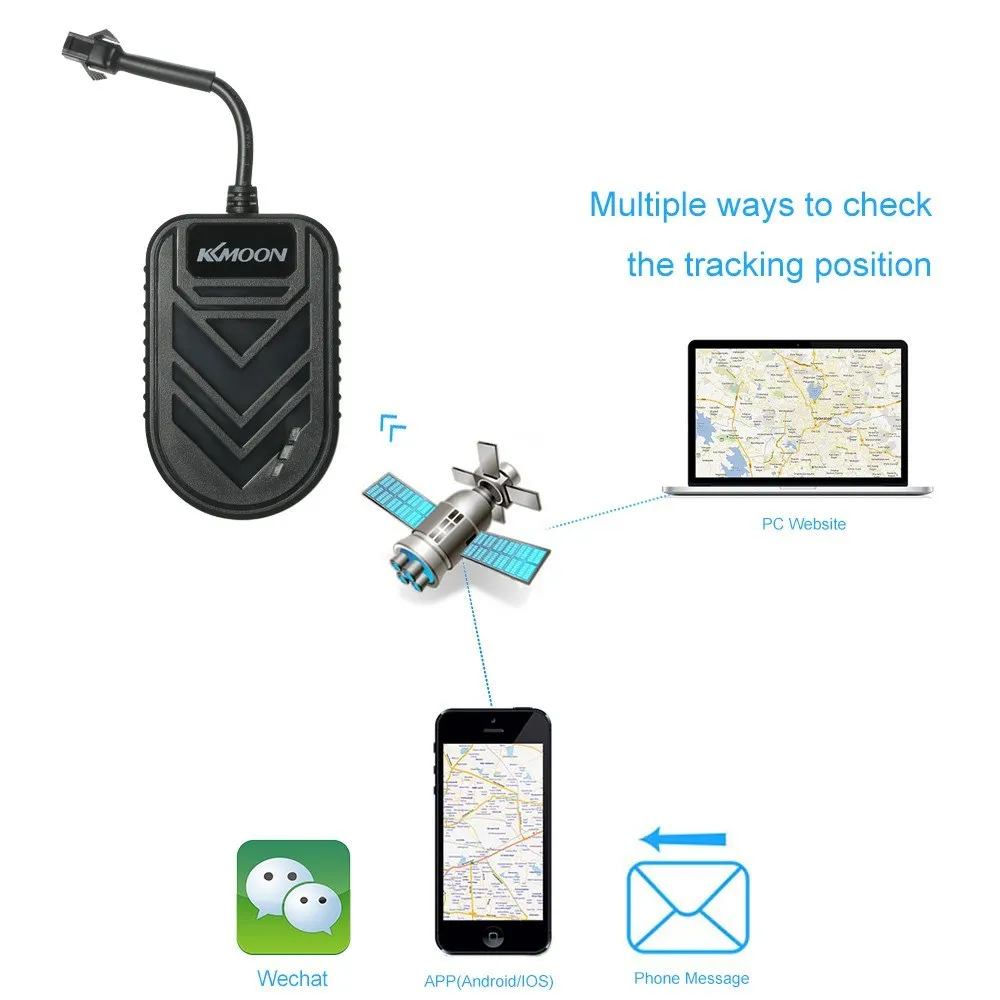 KKmoon GPS трекер в реальном времени Автомобильный мотоцикл электрический велосипед