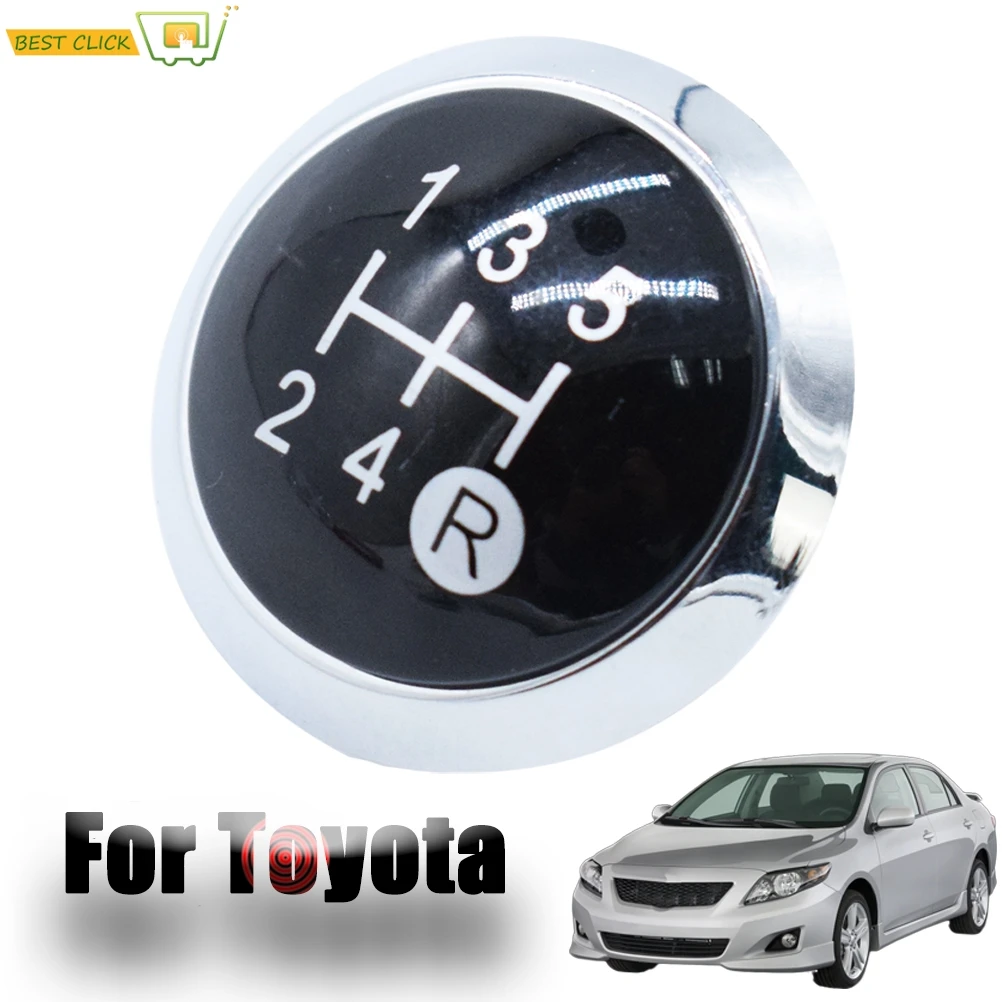 5 Speed ​​Gear Knob Кокарда Emblem Обрезка Обложка для Toyota Yaris 09 13 Corolla Rav4 AYGO C HR Avensis Verso
