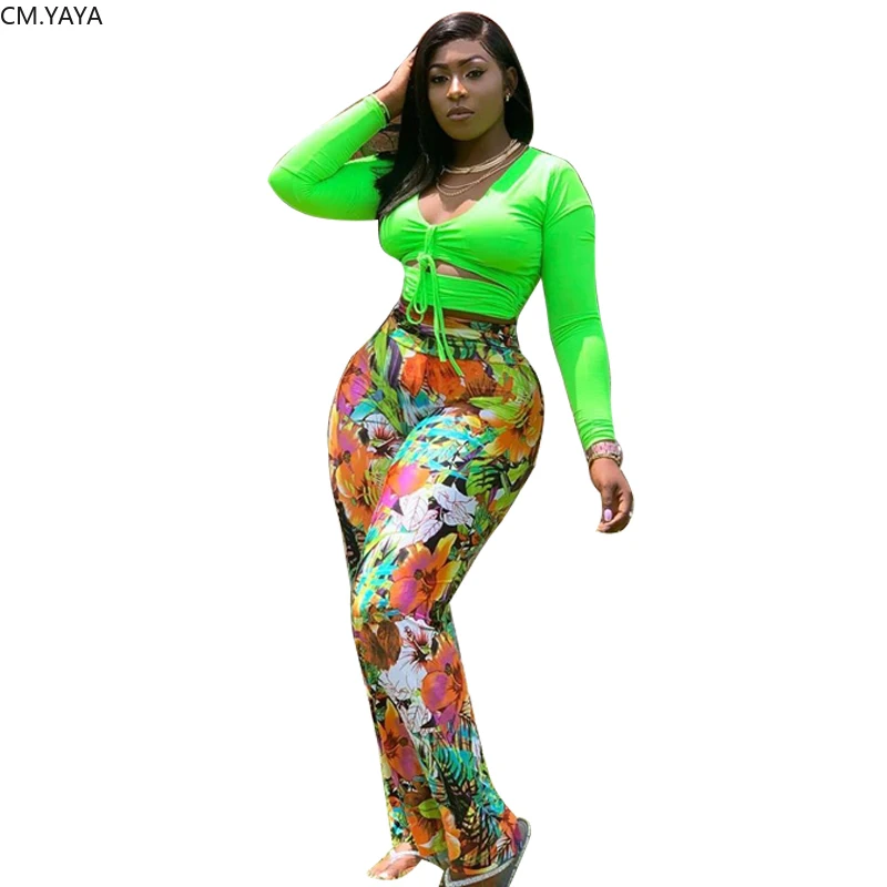 Размера плюс для женщин комплекты из двух предметов летние костюмы с рюшами