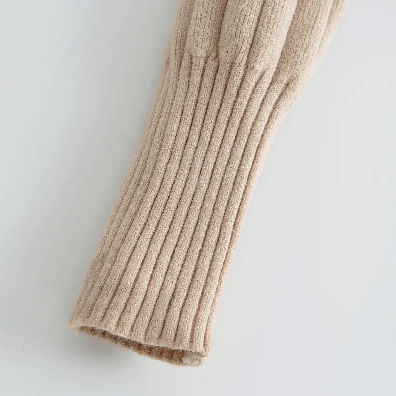 

New V-Neck Loose Thin Single Breasted Cardigan Solid Color Soft Knitted Women's Autumn 2021 Long Sleeve Chic Sweater BHN0769