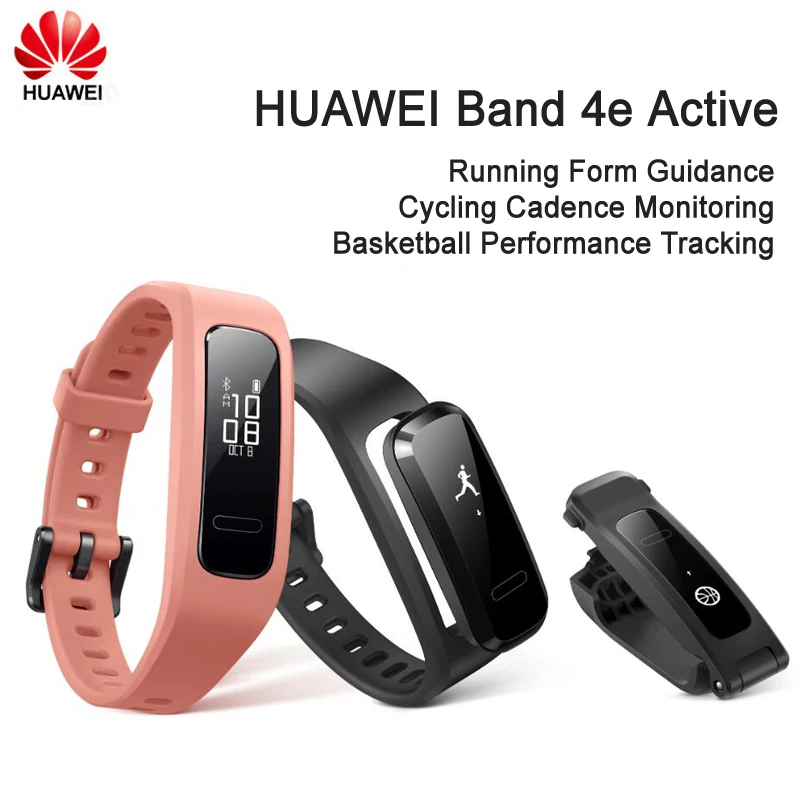 Original HUAWEI Band 4e Running Sport Wristband Shoes-Buckle Land Impact Fitness bracelet Sleep Snap Monitor Tracking Wristband