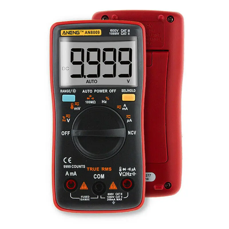 

AN8009 Profesional Digital Multimeter Voltage Current AC/DC True Rms Value Automatic Range 9999 Voltmeter Electric Tools