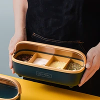 fashion seasoning box kitchen four compartment can sugar monosodium glutamate seasoning box seasoning chopsticks box