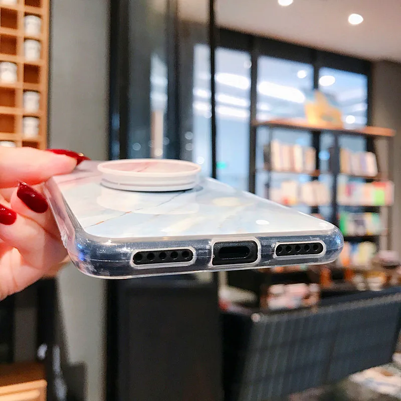 Мраморный чехол для Xiao mi Red mi Note 7, 8, чехол, роскошный кукольный держатель, чехол для mi 9, кольцо, мягкий ТПУ чехол, красный mi Note 6, чехол