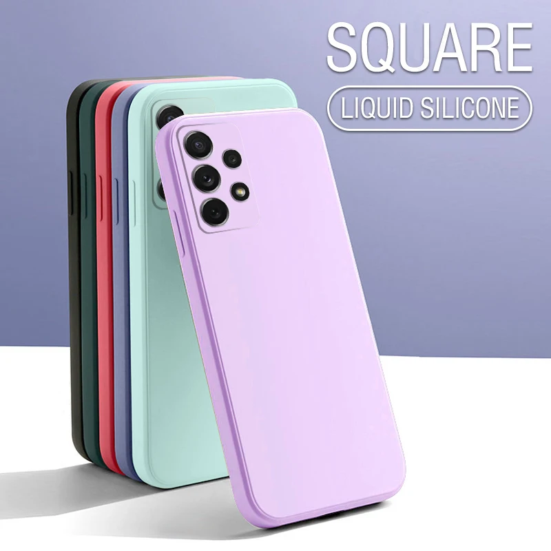 Чехол для Samsung Galaxy A10 A10S A20 A20S A30 A50 A11 A21S A31 A41 A51 A71 M30S M31 M31S квадратный Мягкий чехол из