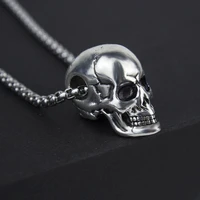 new horror skull head pendant mens necklace fashion sliding metal pendant accessories party jewelry
