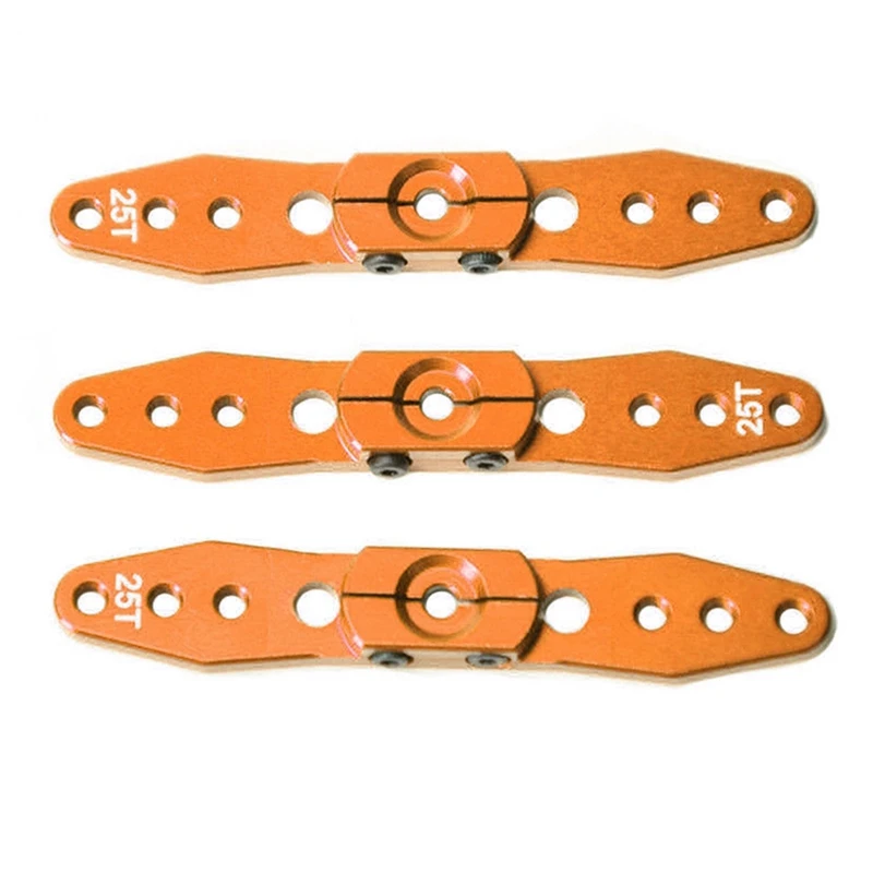 

3PCS Aluminum 25T Steering Servo Horn Arm for 1/8 1/10 RC Car Boat Upgrade Parts Accessories