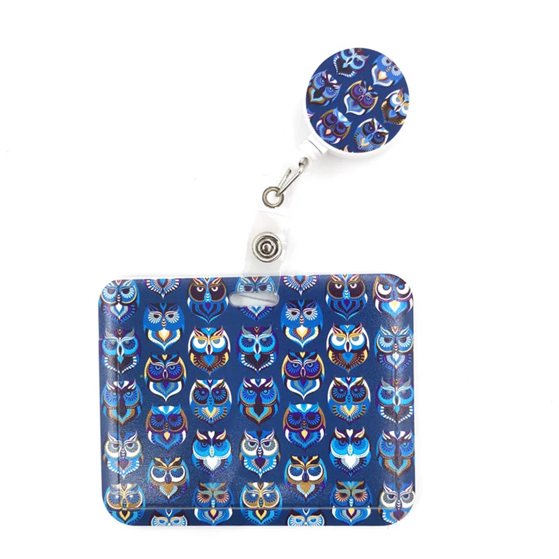 

Funny Cute Owl Meme Cute Card Cover Clip Lanyard Retractable Student Nurse Badge Clip Cartoon ID Card Badge Holder accessories