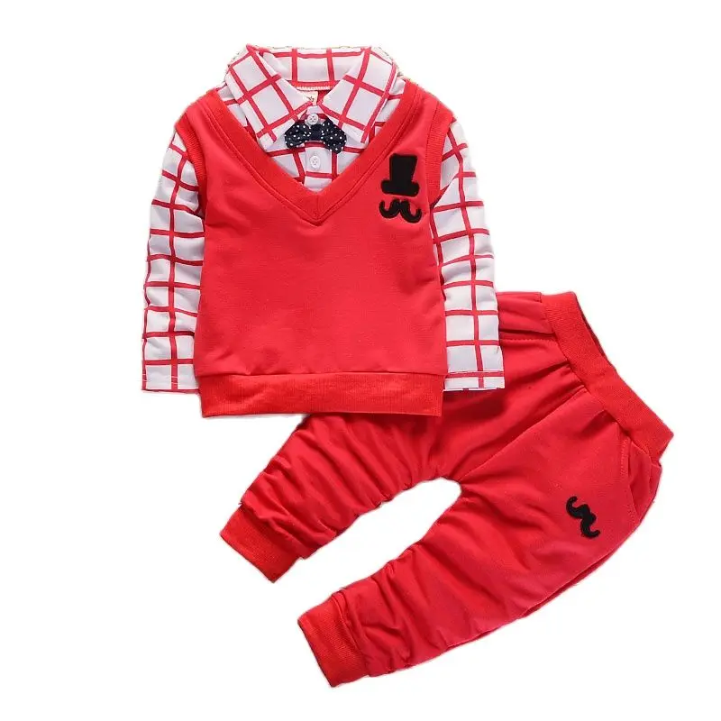 Одежда для маленьких мальчиков BibiCola спортивный костюм из 2 предметов топ + штаны