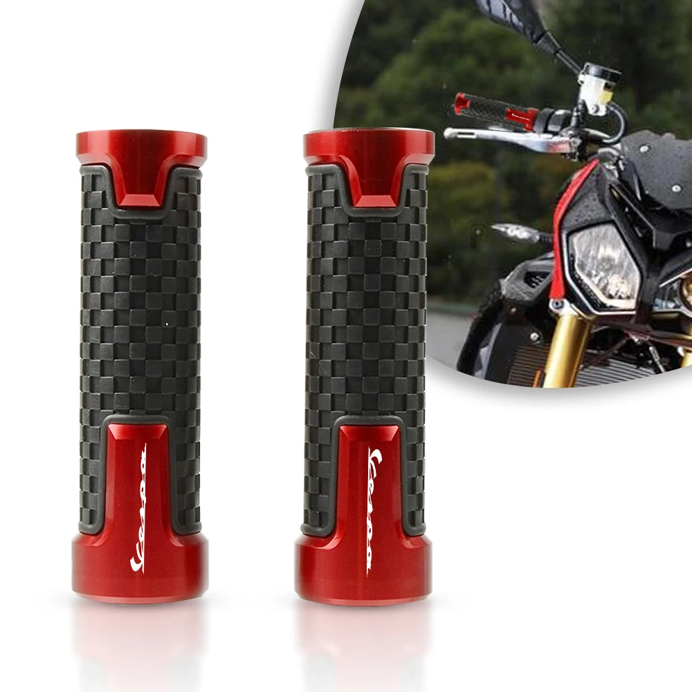 Мотоциклетные алюминиевые резиновые ручки 22 мм CNC для Vespa Scooter LT LX GT GTS GTV 300 250 125 200