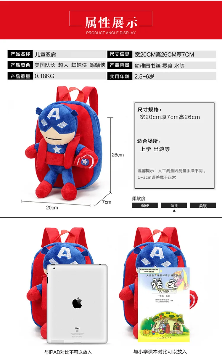 

New2021 Disney children's bag cute cartoon bag Spider-Man backpack children's bag mini backpack top handle bag Summer Bags