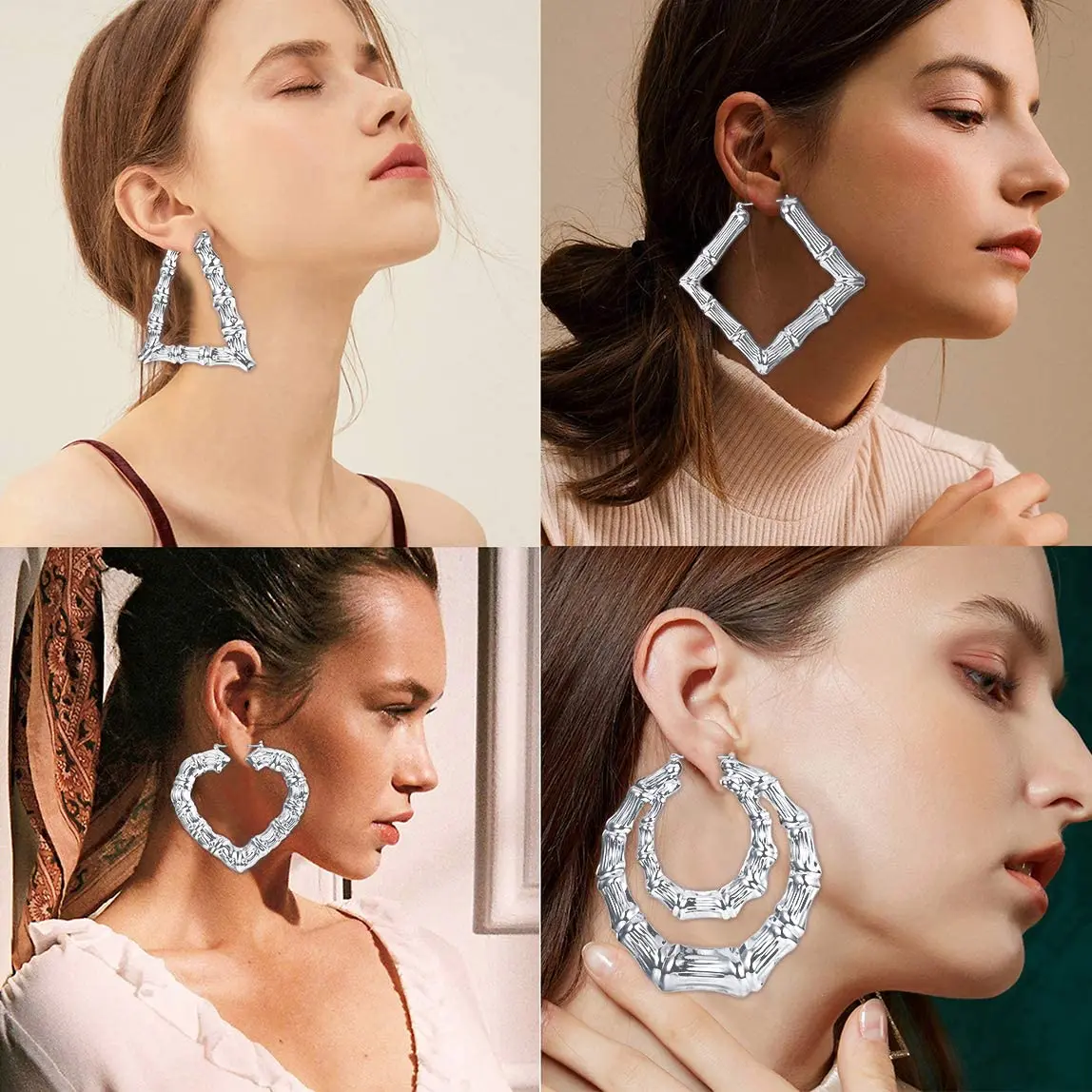 1 пара больших искусственных женских геометрических сережек в стиле хип-поп