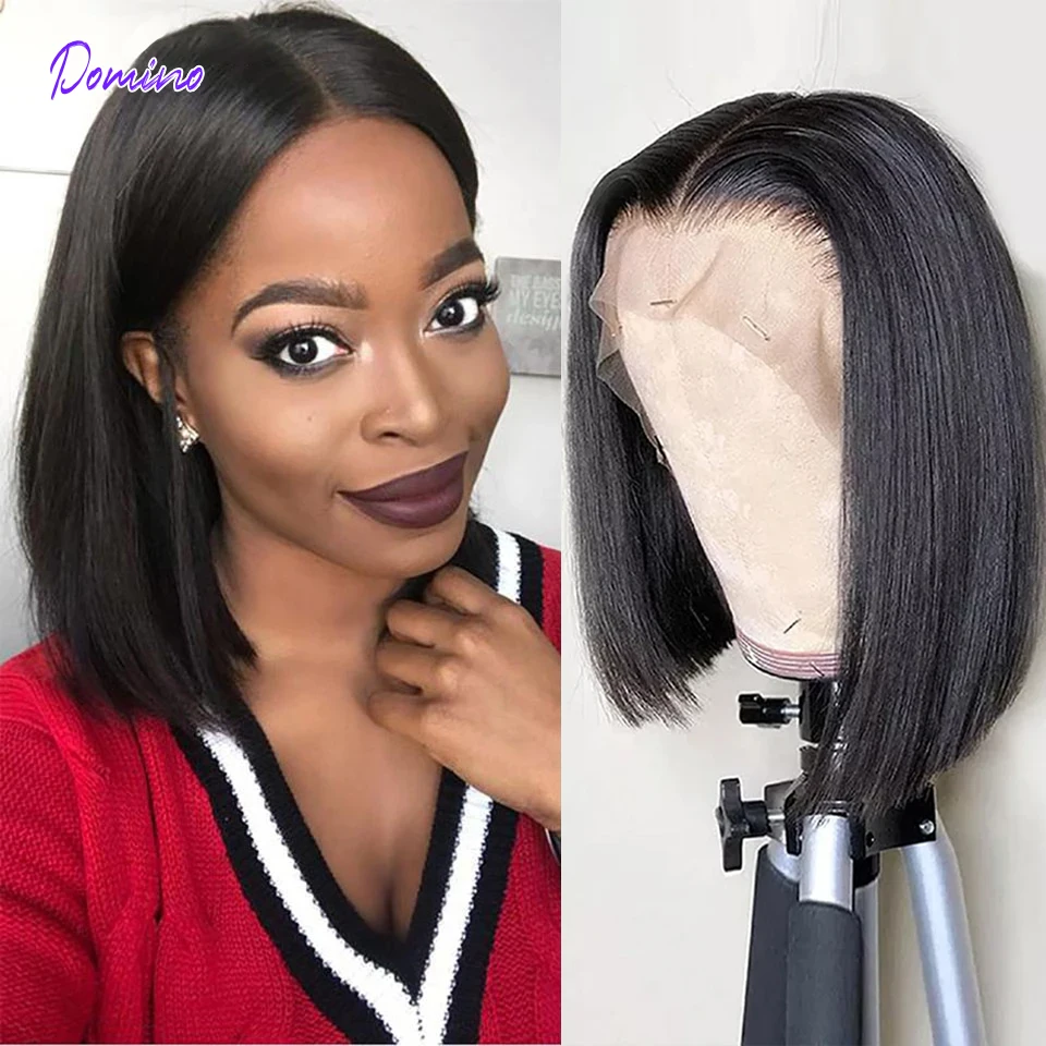 

Human Hair Wigs Bob Lace Front Wigs 4X4X1 Lace Closure Bob Wigs Straight Short Bob Wig 13X4X1 Lace T Part Wigs For Black Women
