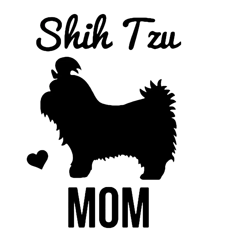

S51230 Various Sizes/Colors Car Stickers Vinyl Decal Cute Shih Tzu Lover MOM Motorcycle Decorative Accessories Creative