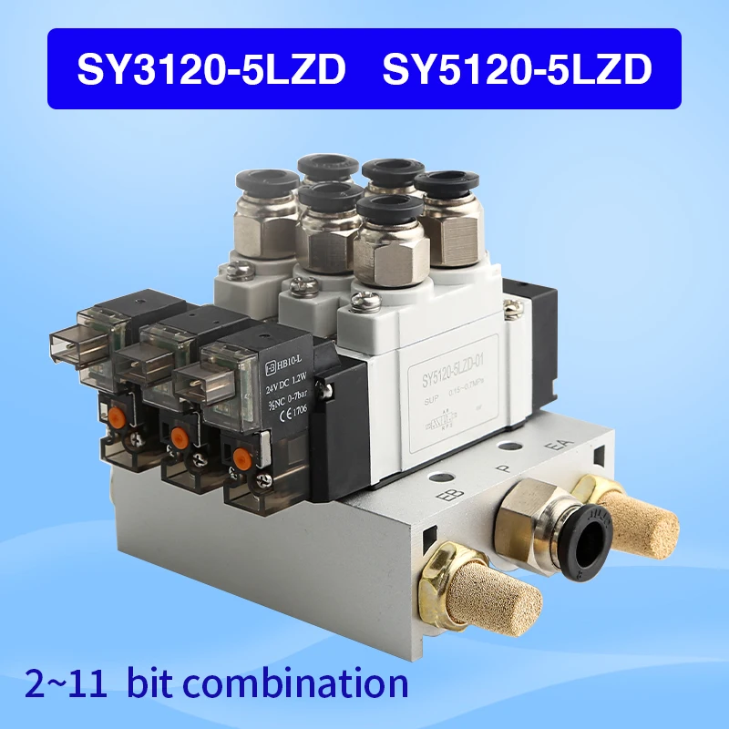

Одноцилиндровый электромагнитный клапан SMC типа SY SY3120, SY5120, SY5120-5LZD, комбинация клапанов, с электронным управлением, 5LZD