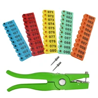 ear tag sheep marker applicator 001 100 ear tags for goat identification kit ear tagger with 2pcs pins ear tag pliers