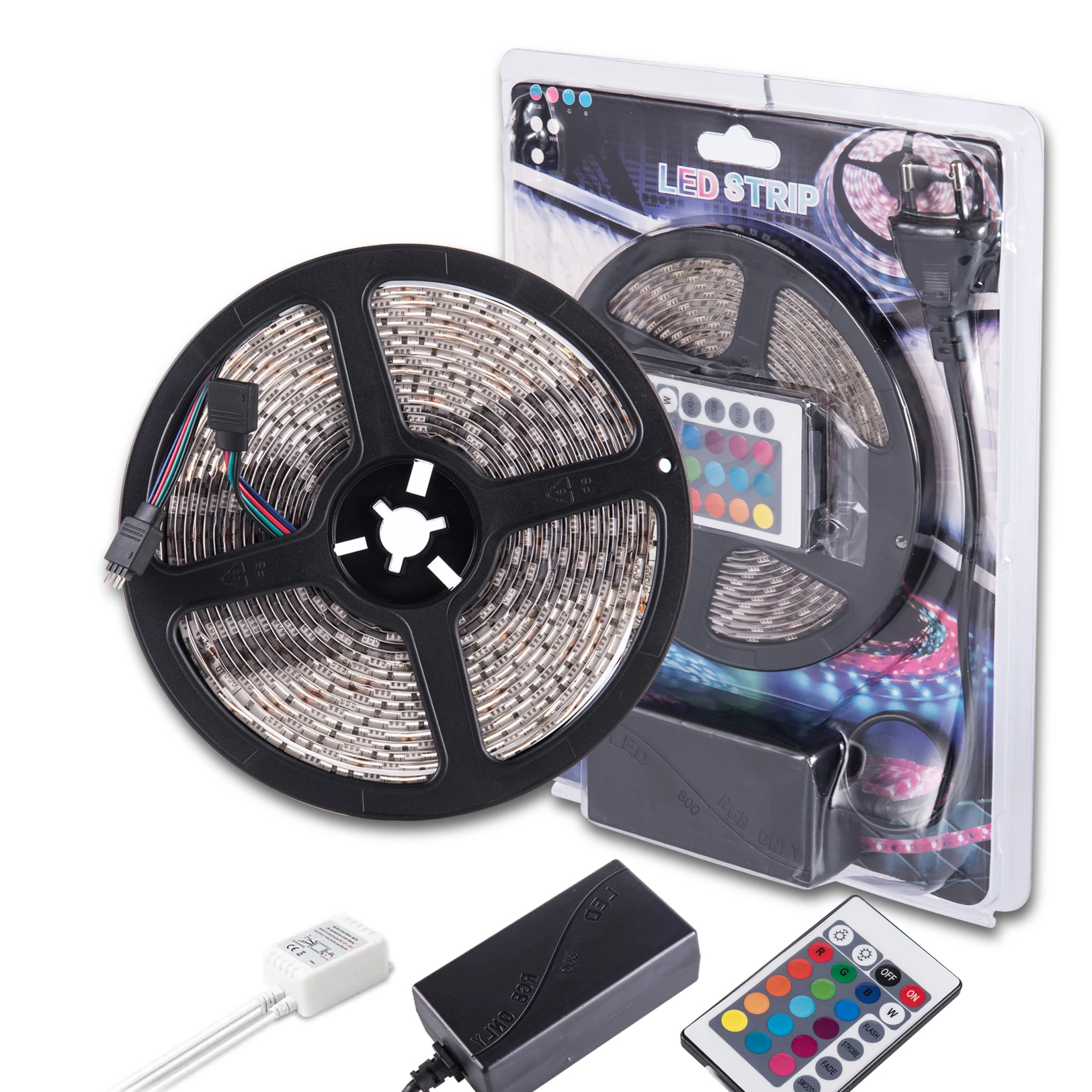 2 шт. светодиодный светильник 5 м SMD 5050 RGB и один гибкий Водонепроницаемый 300