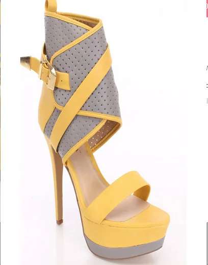 

Fashion stiletto waterproof platform fish mouth sandal style