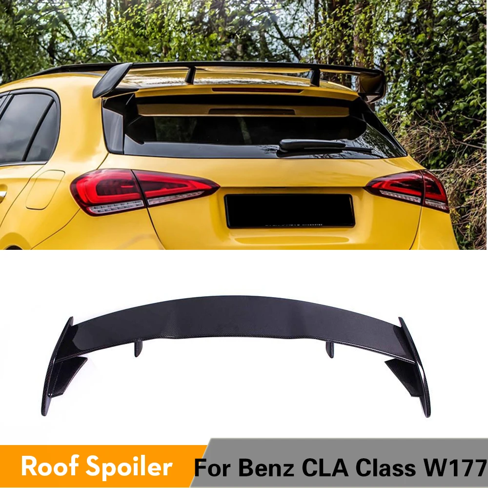 

Rear Roof Spoiler for Mercedes-Benz A Class W177 Hatchback 2019 2020 Carbon Fiber Roof Lip Wing