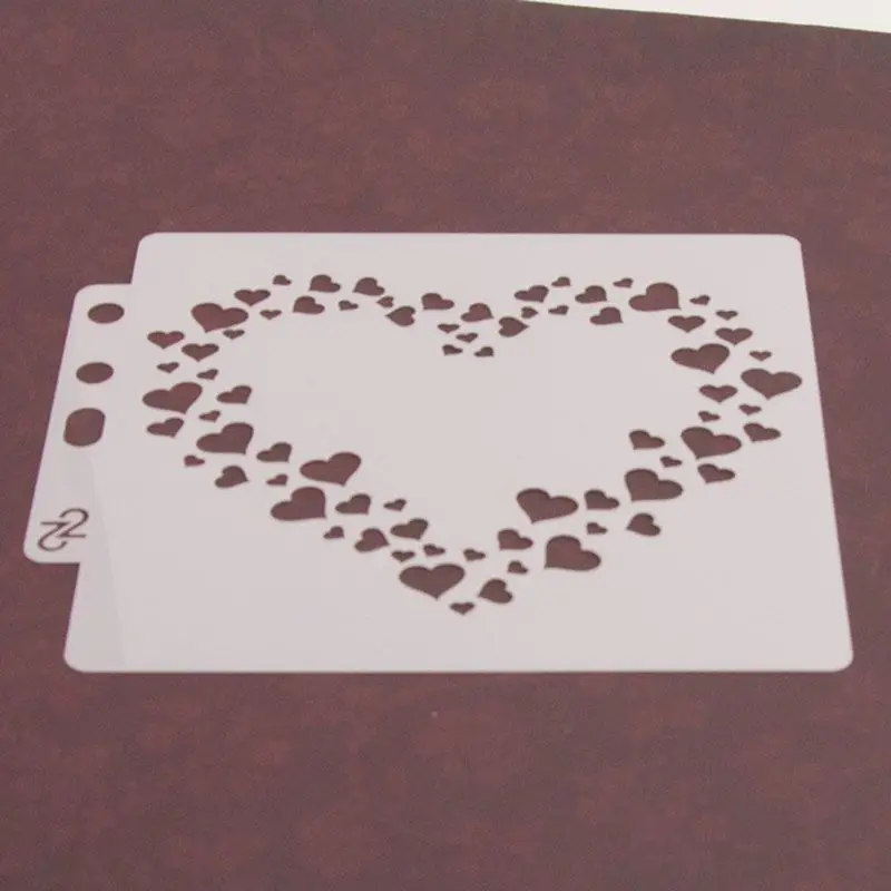 

Heart Stencils Template Painting Scrapbooking Embossing Stamping Album Crafts 87HB