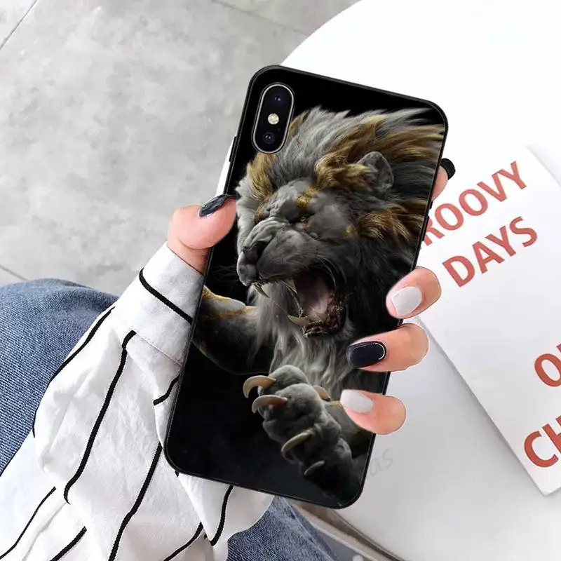 

Lion tiger animal cool Phone Case for iPhone 11 12 pro XS MAX 8 7 6 6S Plus X 5S SE 2020 XR