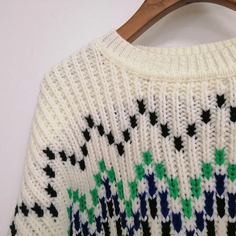 Франция Стиль Элегантные женские 50% шерсть пуловеры Топы 2019 Осень Высокое