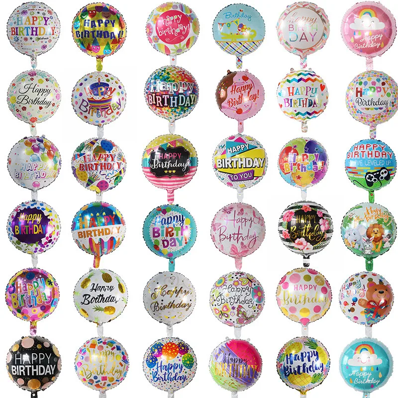 Globos redondos de helio para ni&ntilde;os y ni&ntilde;as, decoraci&oacute;n para fiesta de cumplea&ntilde;os, Baby Shower, 18 pulgadas, 100 piezas-0