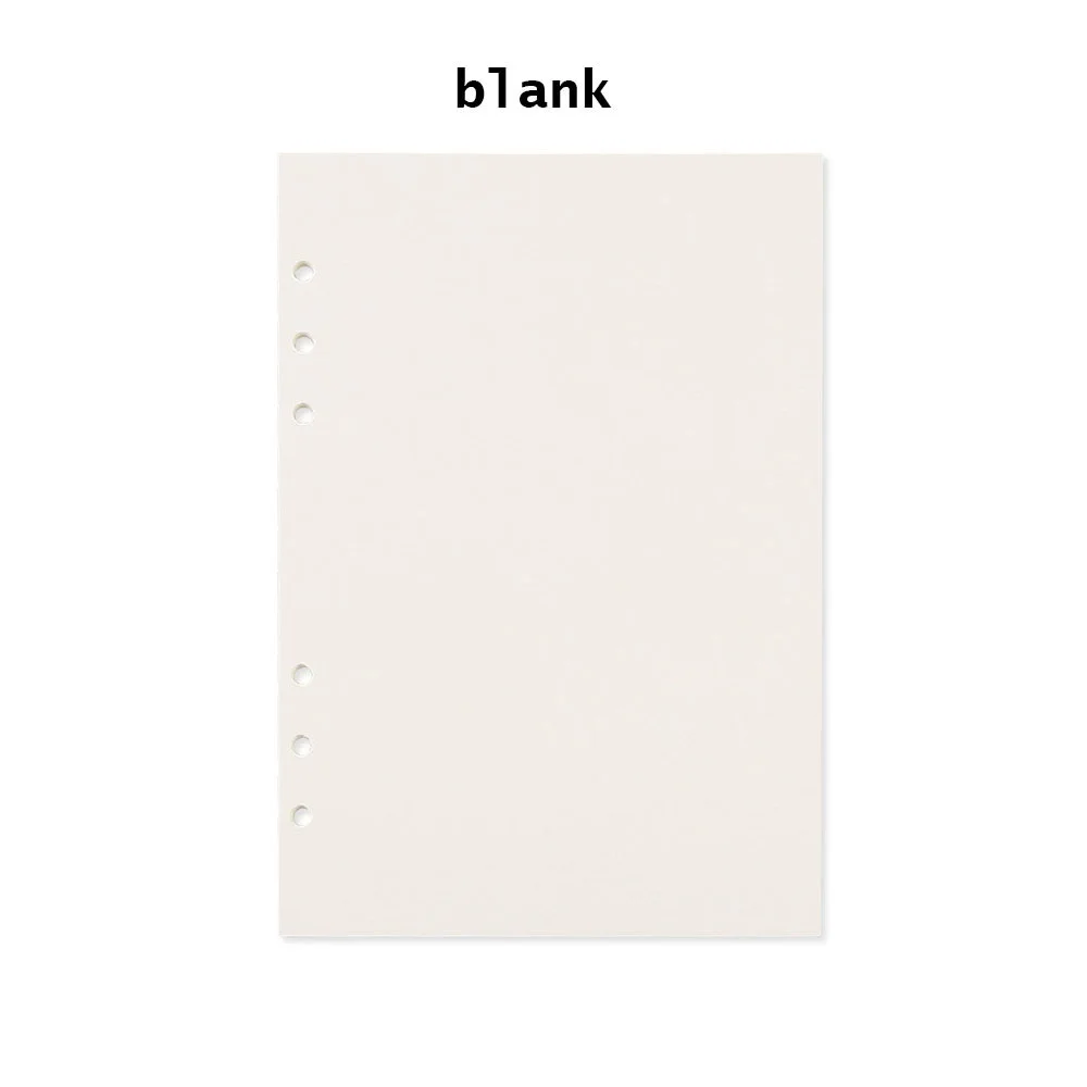 45 sheets Blank A5 A6 войлочный Тканевый блокнот бумажный планировщик внутреннее кольцо для страниц Настольный держатель бумаги портативный дневник подарок - Цвет: 45 sheets Blank