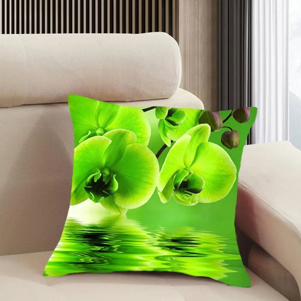 

Односторонняя наволочка с зелеными листьями и фруктами, 45*45 см