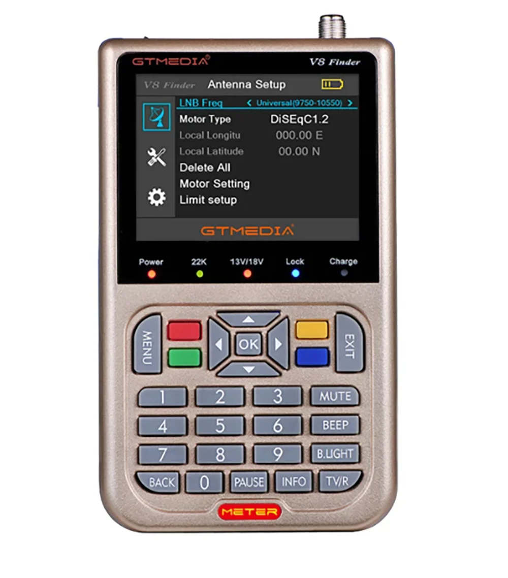Приемник спутникового сигнала V8 SatFinder цифровой DVB S/S2/S2X HD 1080P |