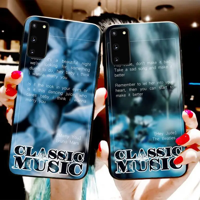 

Aesthetics Songs Lyrics Aesthetic Phone Case For Samsung S20 S10 S8 S9 Plus S7 S6 S5 Note10 Note9 S10lite