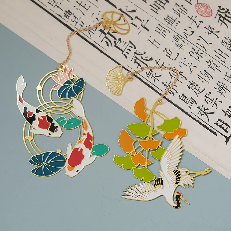 1 шт. китайский стиль милые животные кот кролик птица рыба узор металлическая