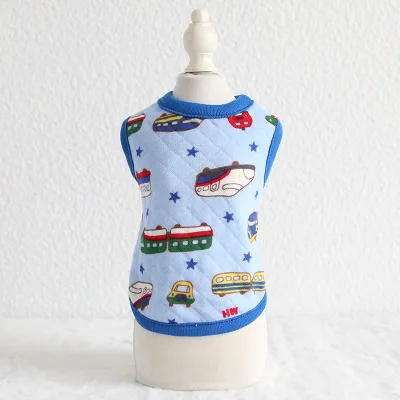 style C Одежда для собак Cub, мягкий хлопковый жилет для щенков, кошек, жилет с цветочным принтом для новорожденных маленьких собак/кошек, жилеты для чихуахуа, одежда для домашних животных XXS/XS - Цвет: style C