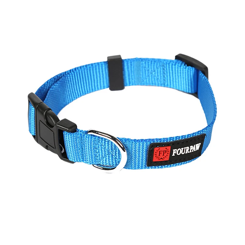 Нейлоновый ошейник для домашних животных однотонный персонализированный