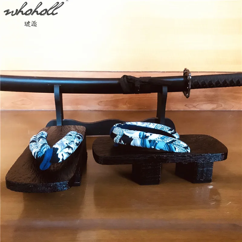 Шлепанцы WHOHOLL Geta для мужчин и женщин японские деревянные сандалии дома летние