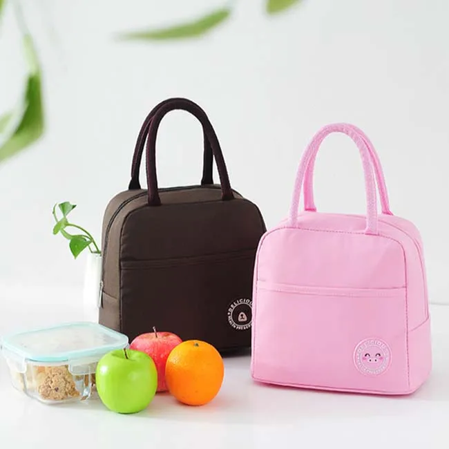

Waterproof Oxford Lunch Bag Men Women Food Insulated Cooler Box Kids Bento Thermal Pouch Picnic Fruit Vegetable Snack Organizer