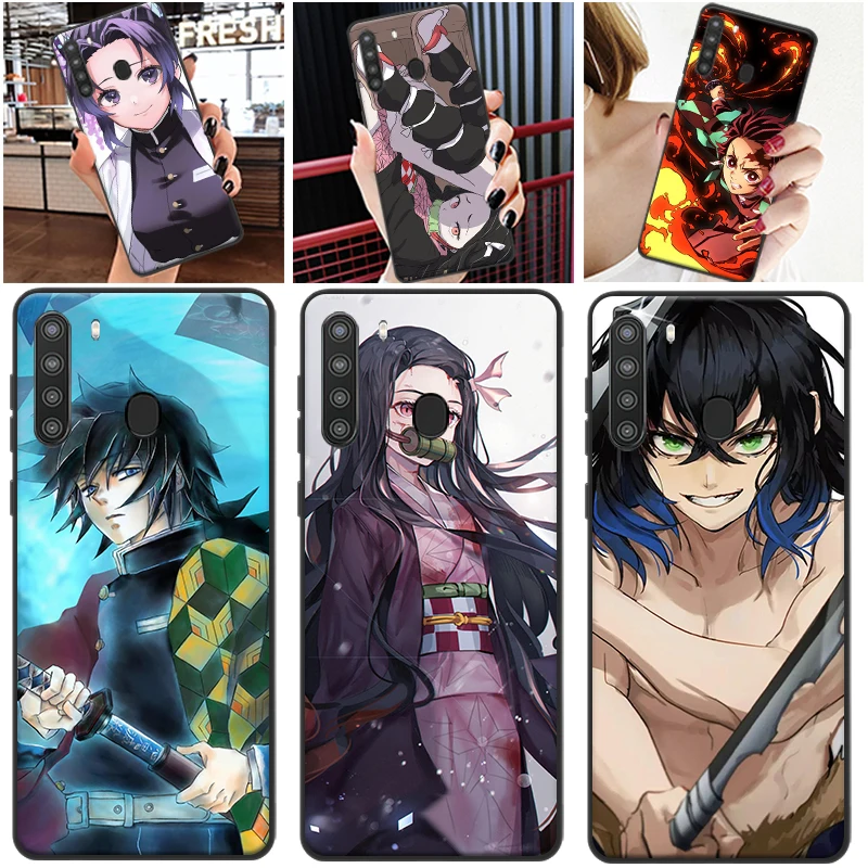 

Demon Slayer Agatsuma Zenitsu Kamado Tanjirou Kamado Nezuko Kimetsu No Yaiba Phone Case For Samsung Galaxy A21 A31 A51 Carcasa