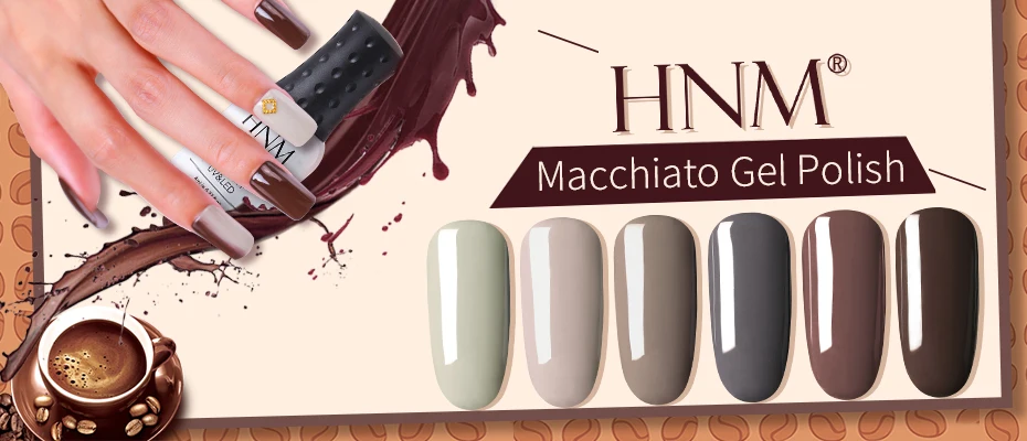 HNM Macchiato гель лак для ногтей 8 мл УФ светодиодный Матовый верхний слой растворимый лак счастливый Гибридный Устойчивый лак для ногтей гель лак