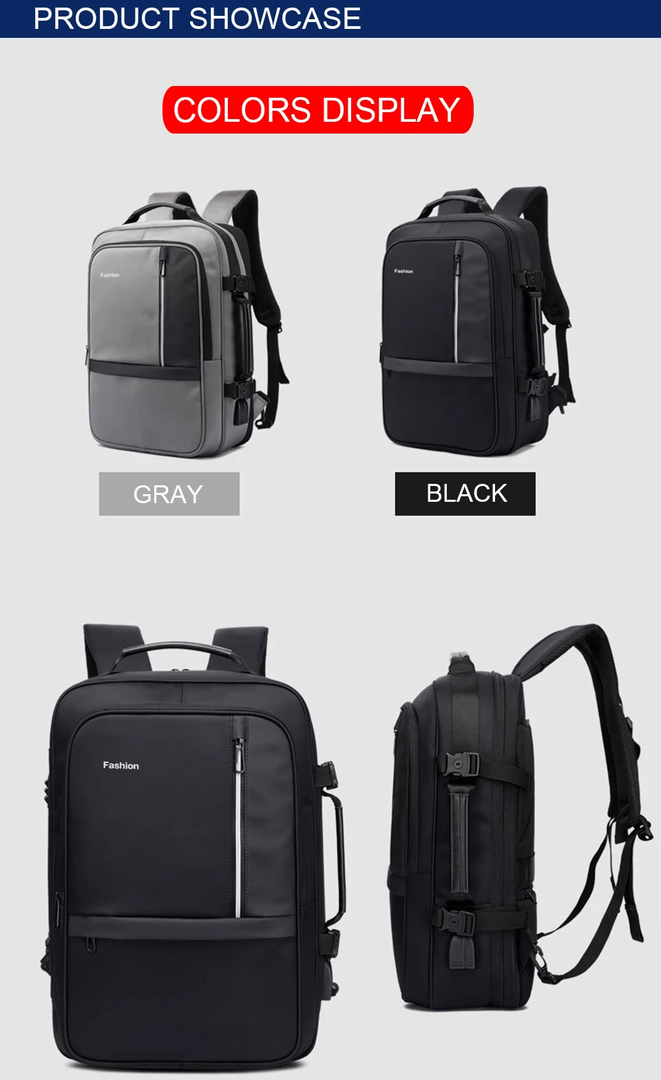 Laptop Backpack 17 Inch 15.6 Men Backpacks Male Business Women Notebook Travel Bagpack Waterproof USB Charging Anti Theft Bags