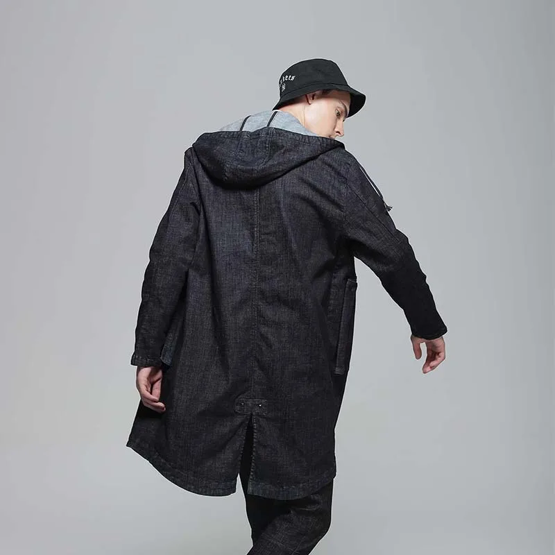 2019 джинсовые куртки мужские крутые бойфренды стиль с длинным рукавом ВИНТАЖНАЯ