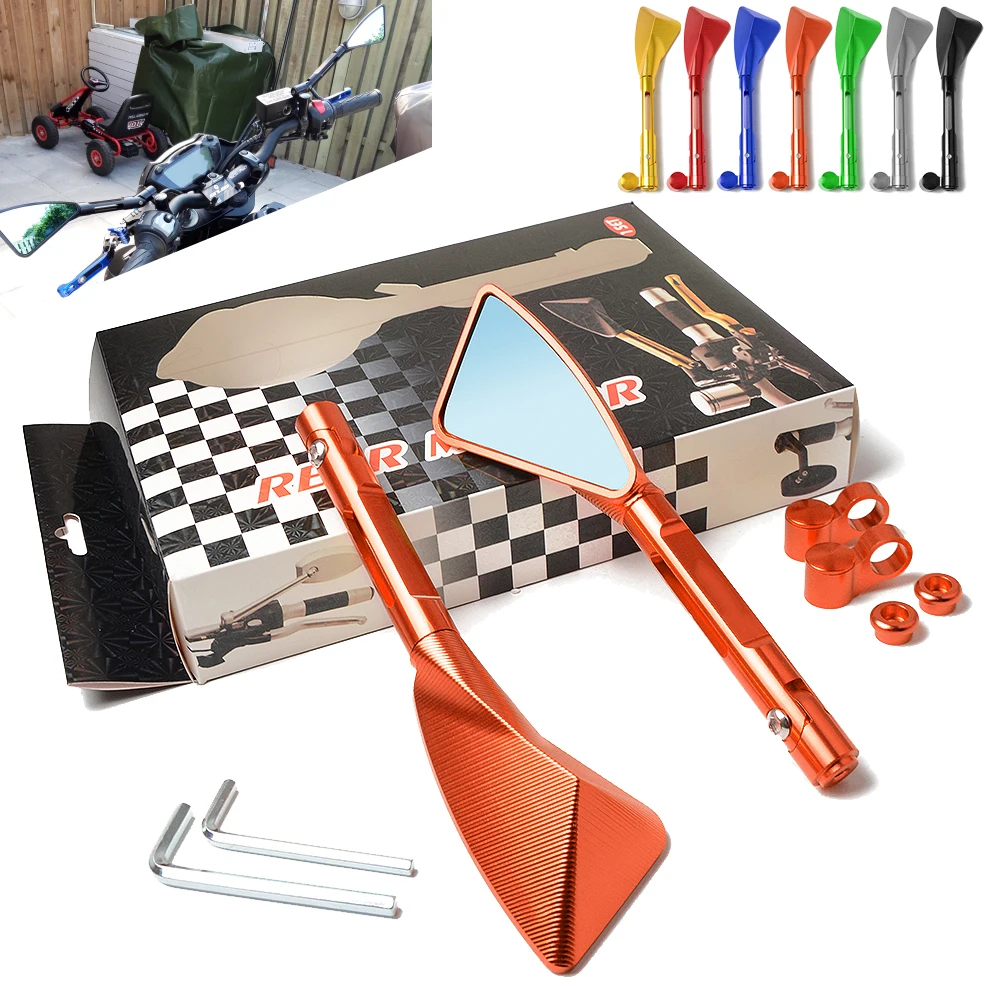 2 шт. универсальный мотоцикл Зеркало заднего вида мото ЧПУ боковые зеркала для 125