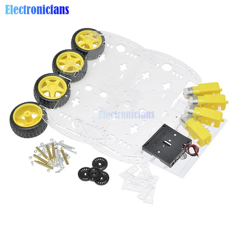 Diy Электронный умный автомобильный комплект 4WD робот комплекты автомобильных