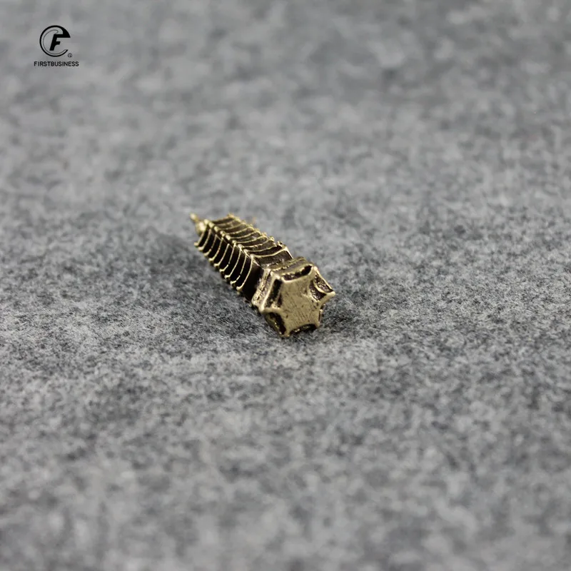 Медная пагода статуэтки в стиле ретро латунная китайская фэн шуй 9 слойная башня