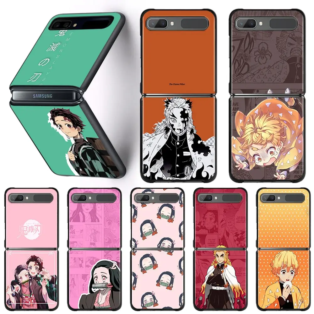 

Anime Demon Slayer Anime Guscio Phone Case For Samsung Galaxy Galaxy Z Flip 3 5G Hrad Case Capa Shell Cover Fundas