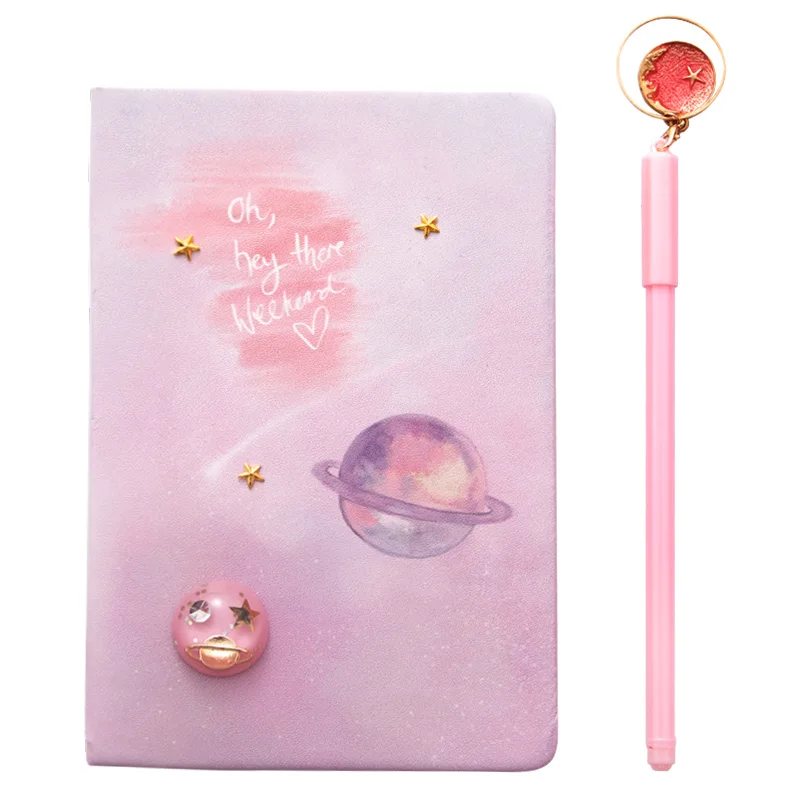 Loveиз Kawaii блокнот планета прекрасный планировщик книга розовый цвет для девочек