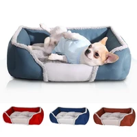 warming dog beds rectangle washable pet bed house indoor breathable cotton for cat kennel small medium dogs nest accessories