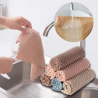 kitchen anti grease wiping rags efficient super absorbent microfiber cleaning cloth home washing dish kitchen cleaning towel