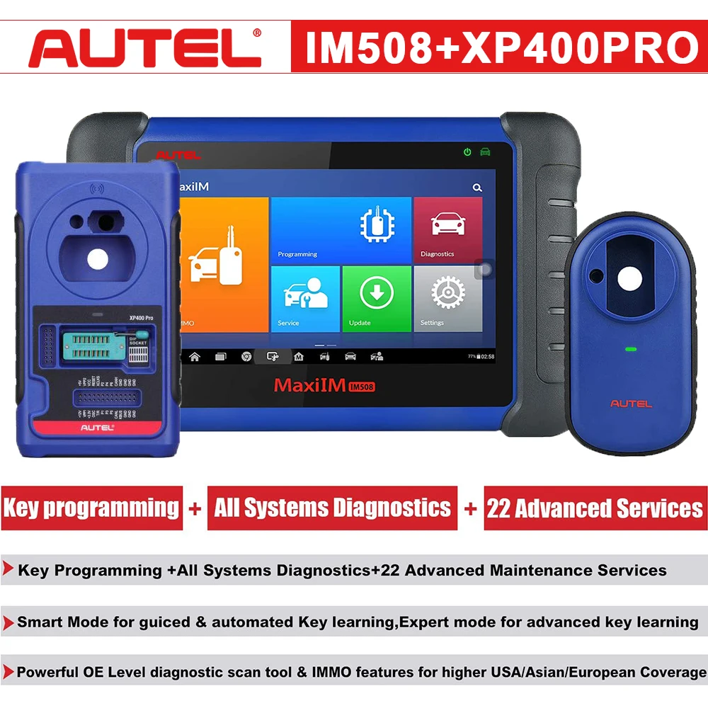 Диагностический сканер Autel IM508 XP400PRO инструмент для программирования ключей с IMMO OE